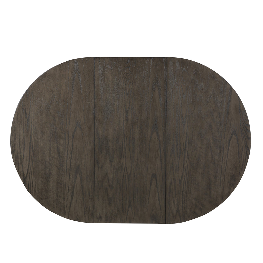 Junipero White Round with Oval Counter Height Dining Table with Storage Base