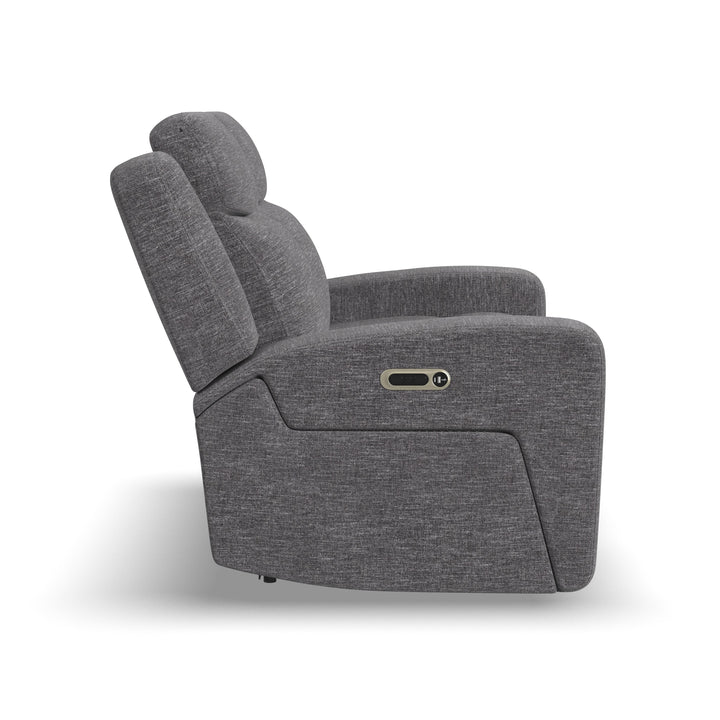 Ridge Power Reclining Loveseat With Power Headrests &amp; Lumbar Granite