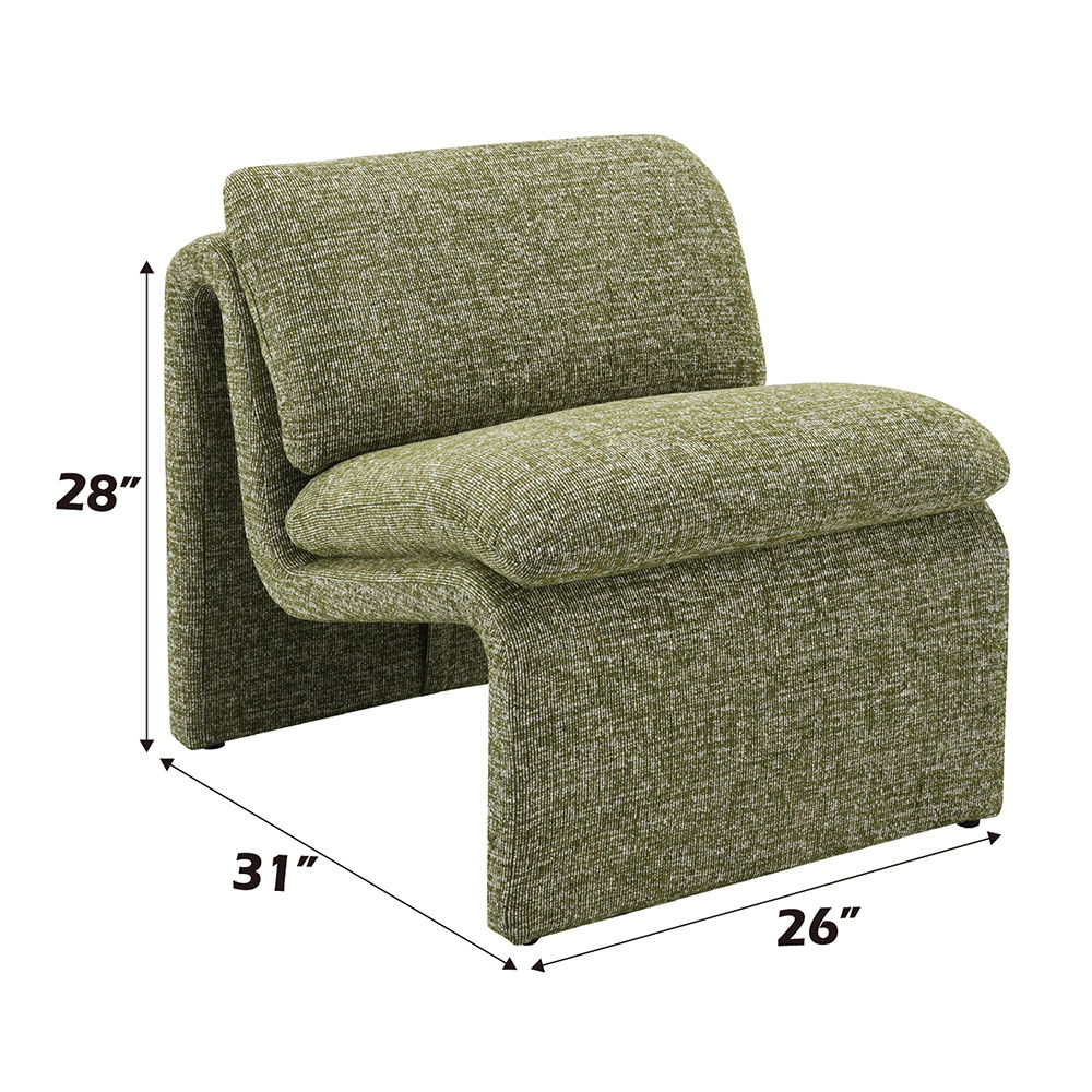 Jaeda - Accent Chair - Green Boucle