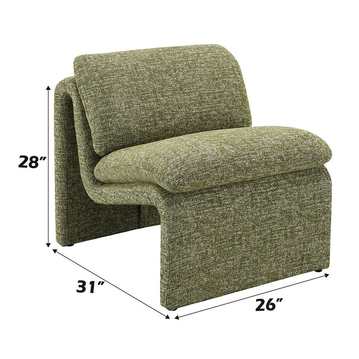 Jaeda - Accent Chair - Green Boucle