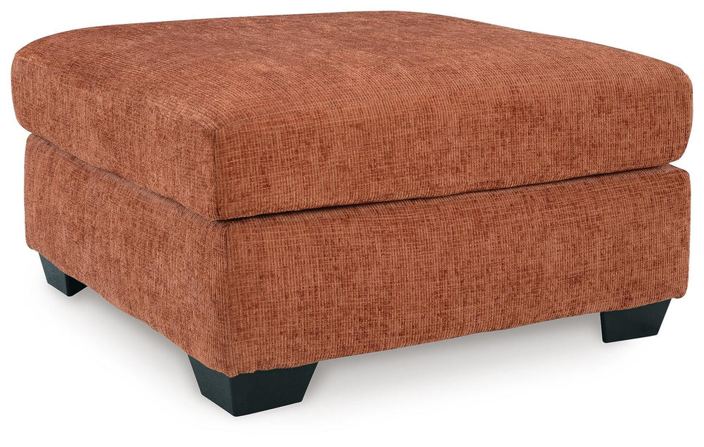 Aviemore Oversized Accent Ottoman - Orange (1)