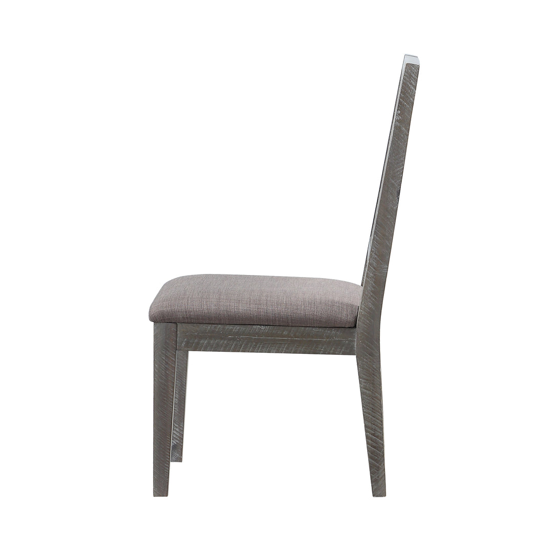 Modus Furniture 5Qs363B Herringbone Solid Wood Upholstered Dining Chair In Rustic Latte