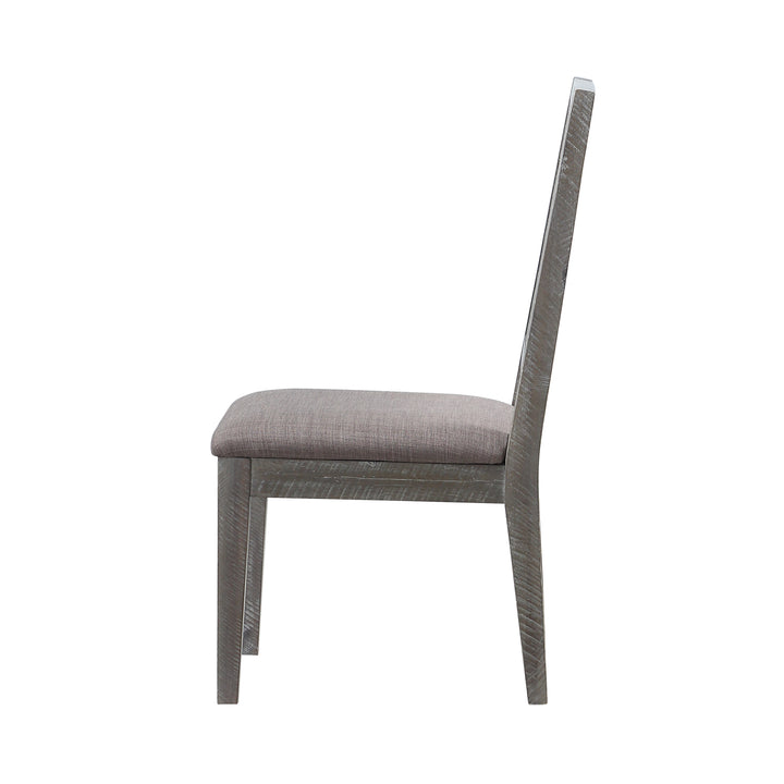 Modus Furniture 5Qs363B Herringbone Solid Wood Upholstered Dining Chair In Rustic Latte
