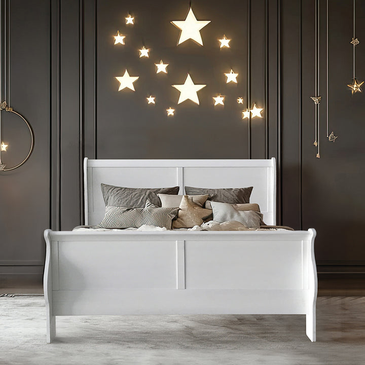 Louis Philippe III Queen Bed in White