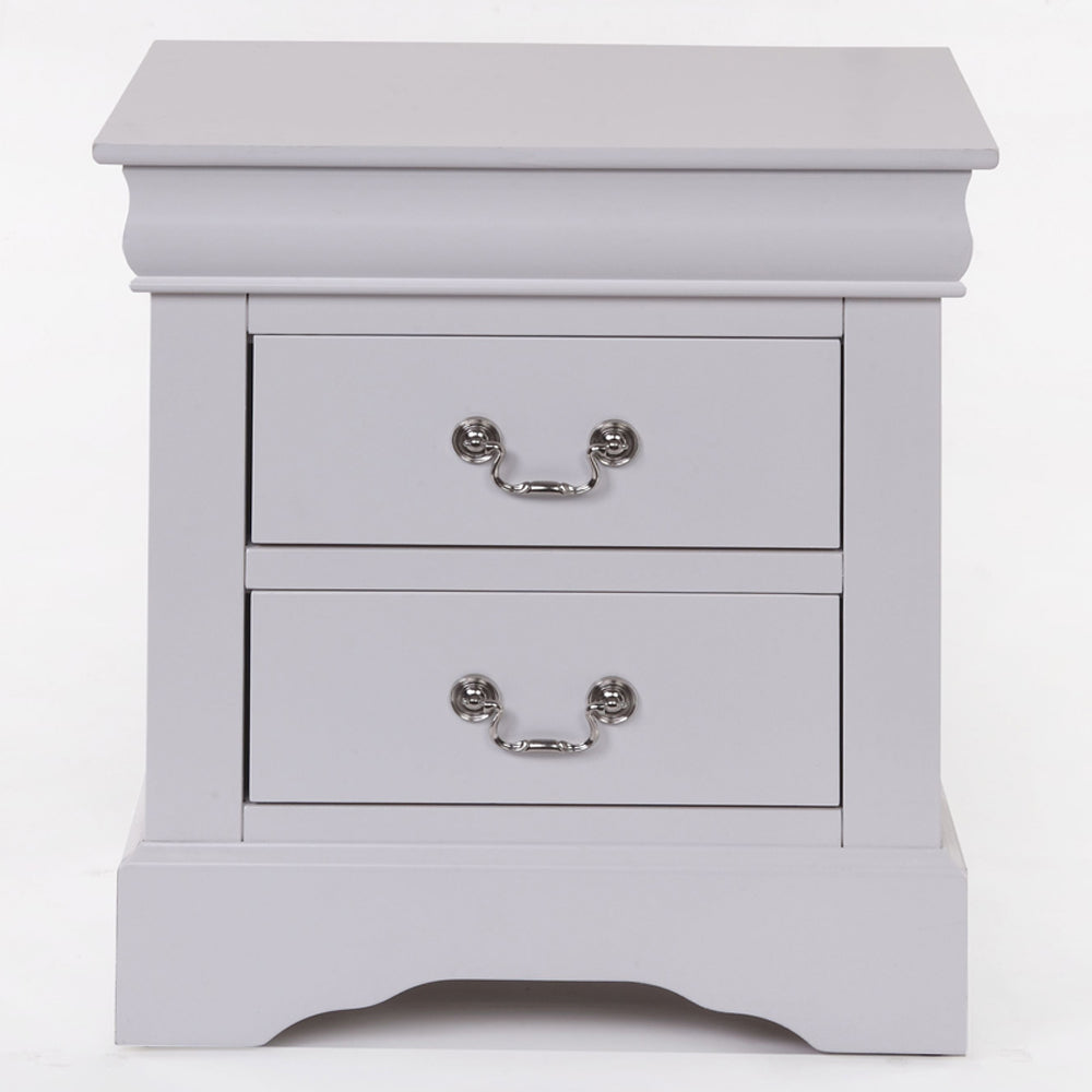 Louis Philippe III Nightstand in White Finish