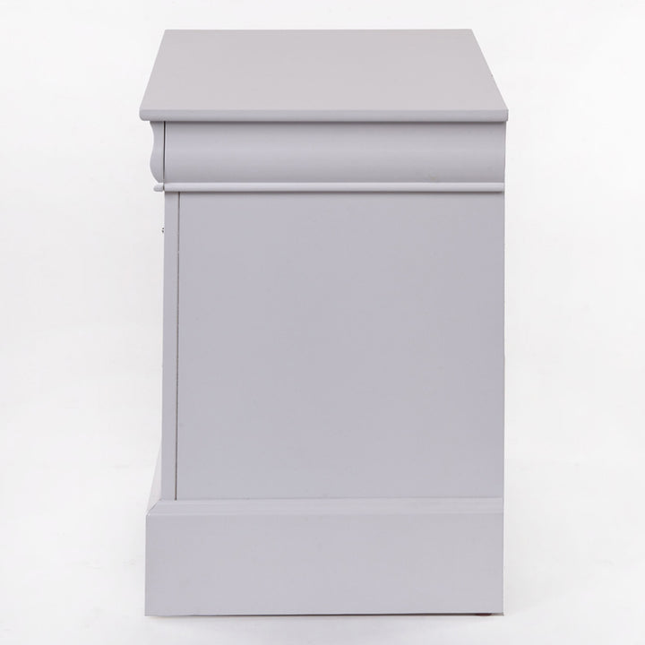Louis Philippe III Nightstand in White Finish