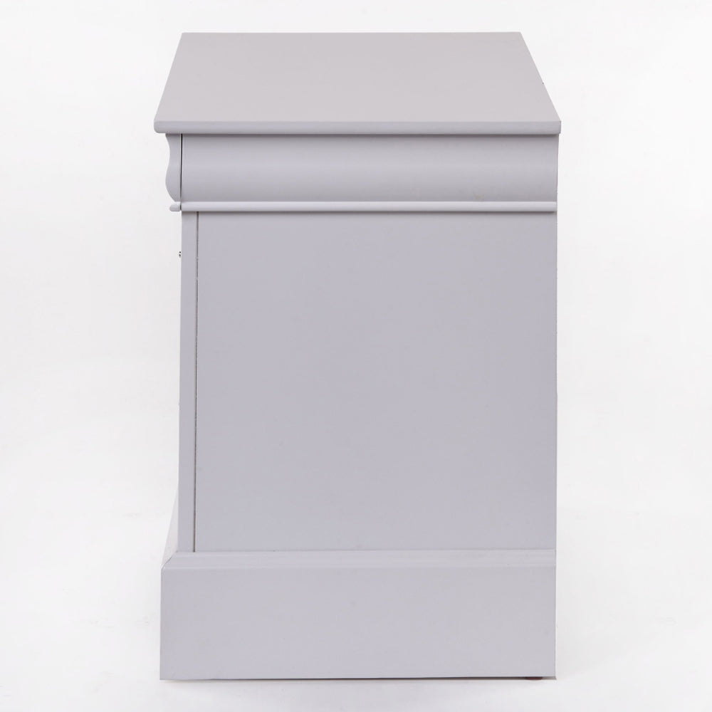 Louis Philippe III Nightstand in White Finish