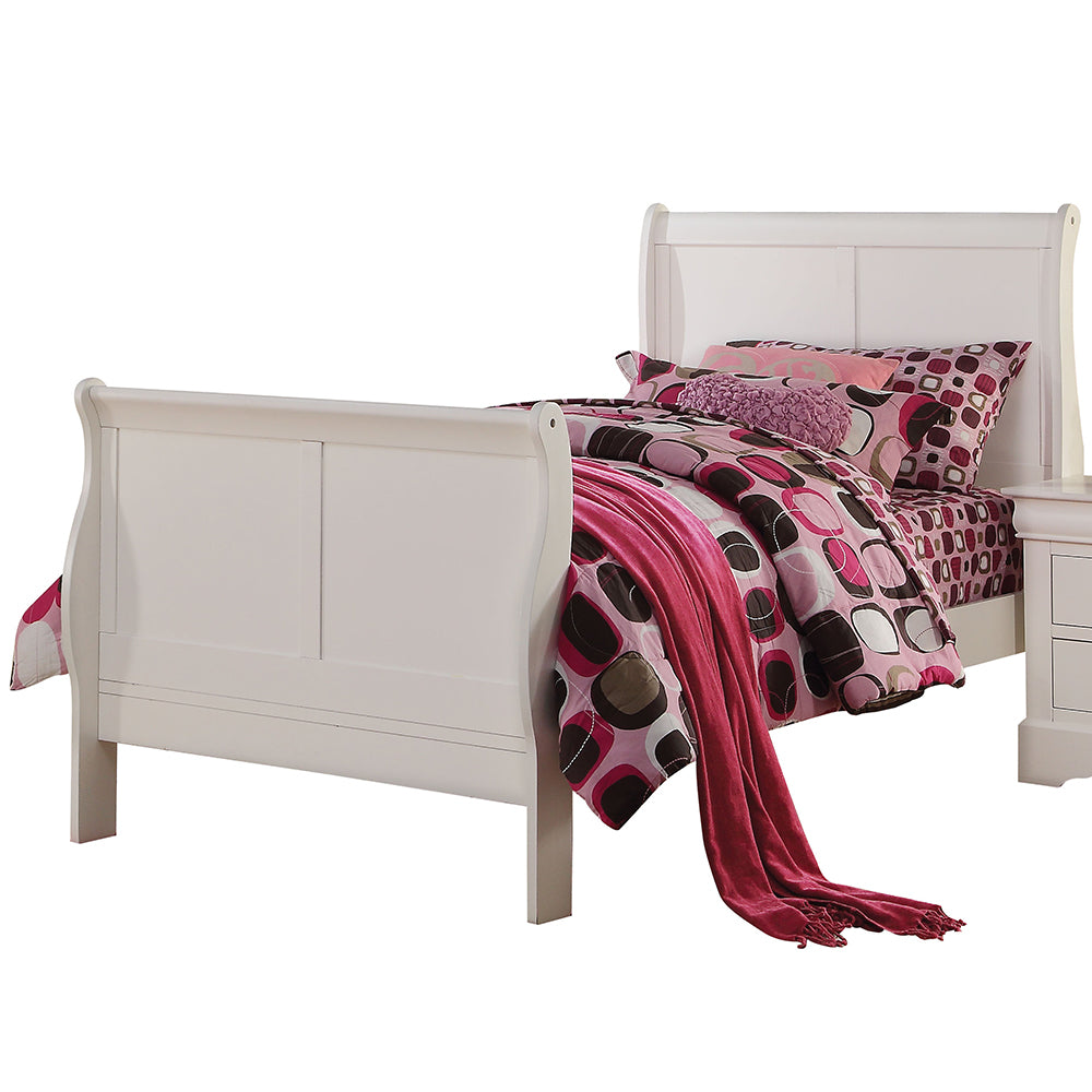 Louis Philippe III Twin Bed in White