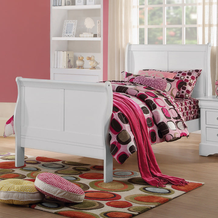 Louis Philippe III Twin Bed in White