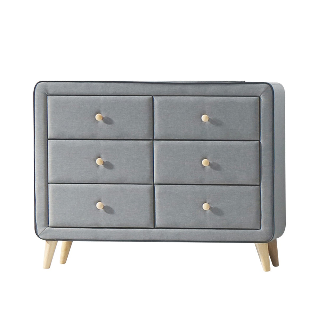 Valda Dresser in Light Gray Fabric