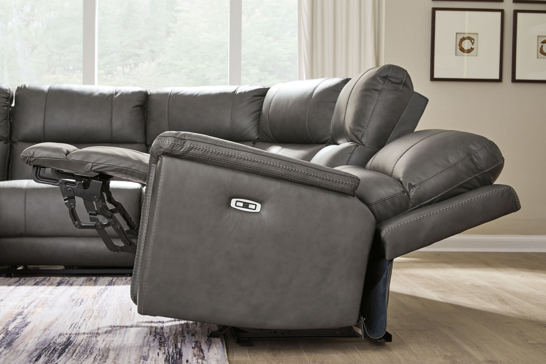 Bleckley - 5-Piece Power Reclining Sectional With RAF And LAF Recliners - Anchor by Ashley Furniture product image