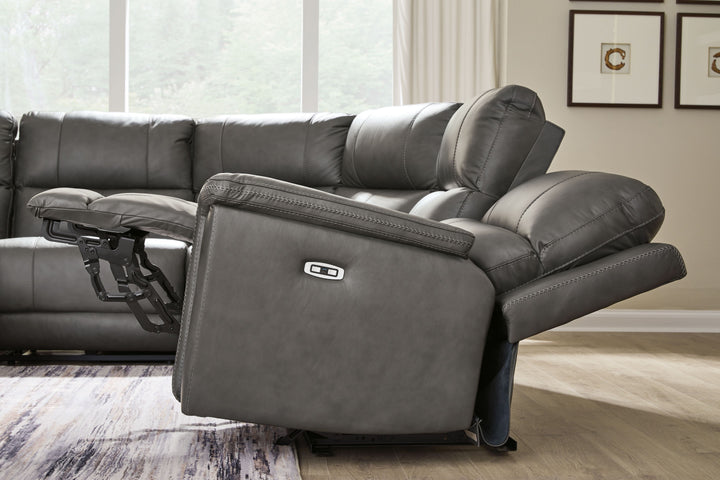 Bleckley - 5-Piece Power Reclining Sectional With RAF And LAF Recliners - Anchor by Ashley Furniture product image