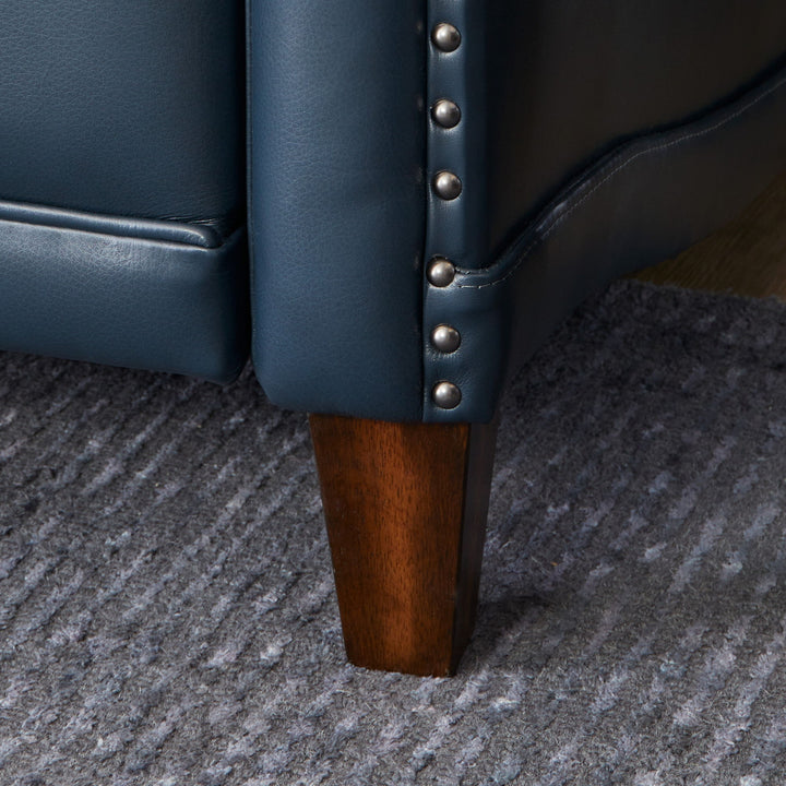 Elizabeth Leather Power Recliner with Power Headrest in Sea