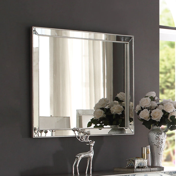 Voeville II Mirror in Platinum Finish