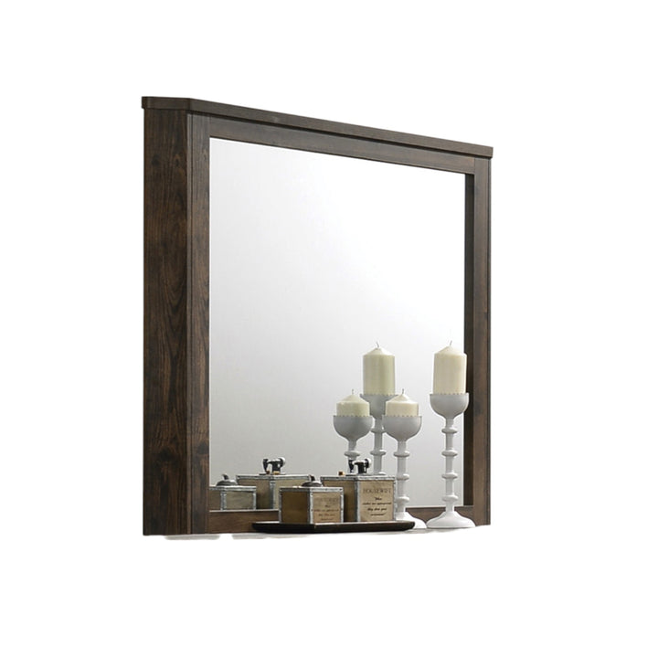 Elettra Mirror in Rustic Walnut