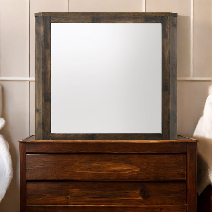 Elettra Mirror in Rustic Walnut