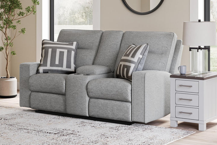 Biscoe Power Reclining Sofa and Loveseat - Pewter (8)