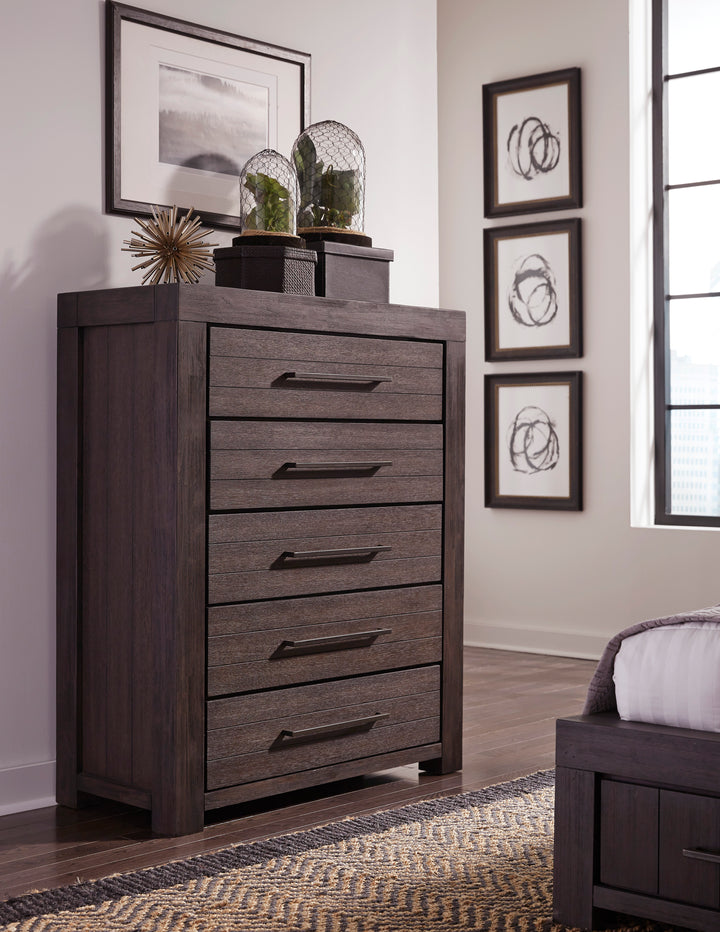Modus Furniture 3H5784A Heath Five Drawer Chest In Basalt Grey 2024