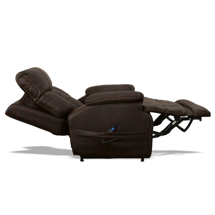 Clive Fabric Power Lift Recliner with Power Headrest &amp; Lumbar in Clove