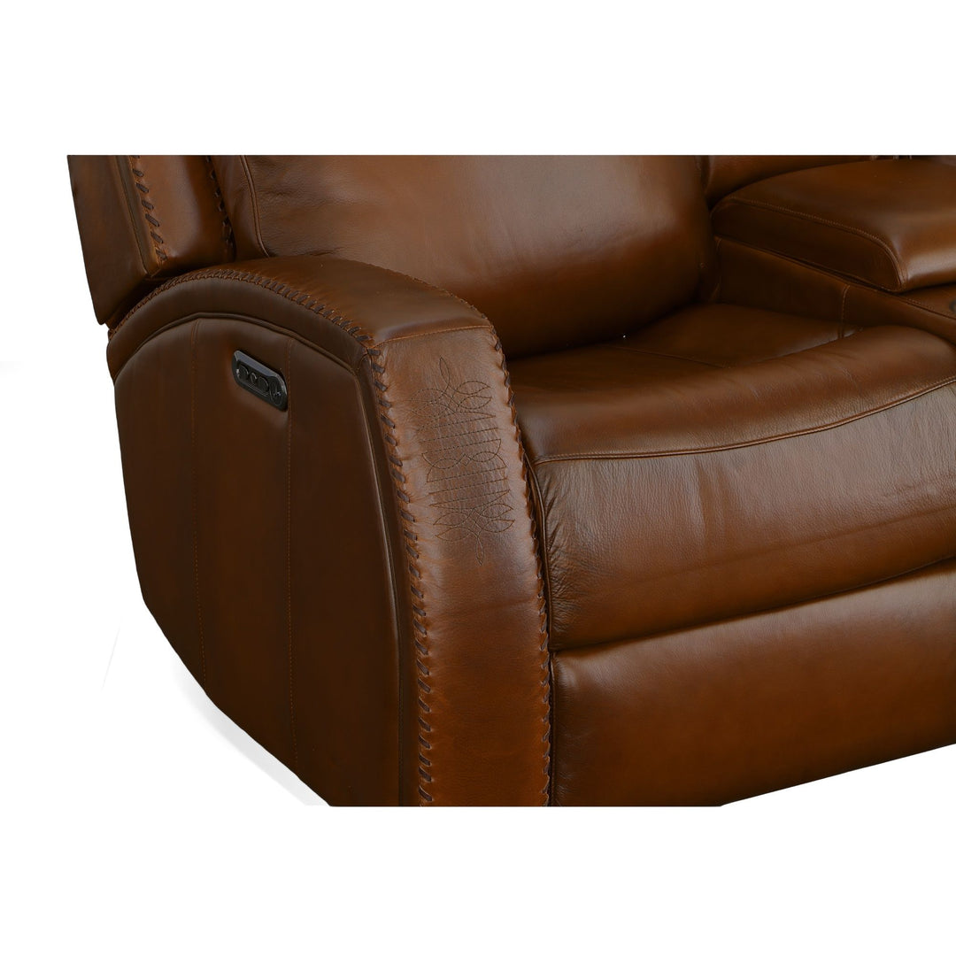 flexsteel-1873-64ph-72970-mustang-power-loveseat-with-console-with-power-headrest-rust