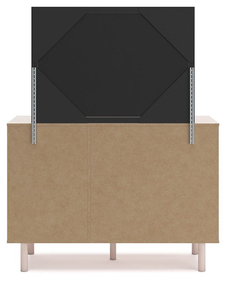 Wistenpine - Dresser And Mirror - Blush