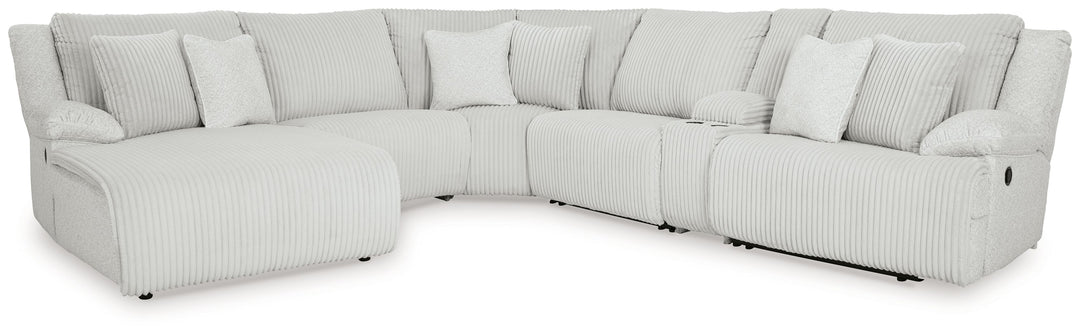 Top Tier - 6-Piece Reclining Sectional With Laf Chaise - Alloy by Ashley Furniture product image