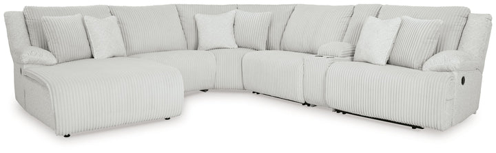 Top Tier - 6-Piece Reclining Sectional With Laf Chaise - Alloy by Ashley Furniture product image