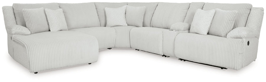 Top Tier - 6-Piece Reclining Sectional With Laf Chaise - Alloy by Ashley Furniture product image