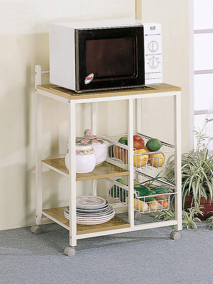 coaster-furniture-2506-kelvin-2-shelf-mobile-kitchen-cart-natural-brown-and-white