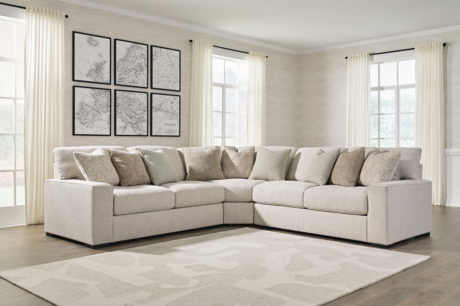 Ballyton 3-Piece Sectional - Beige (2)
