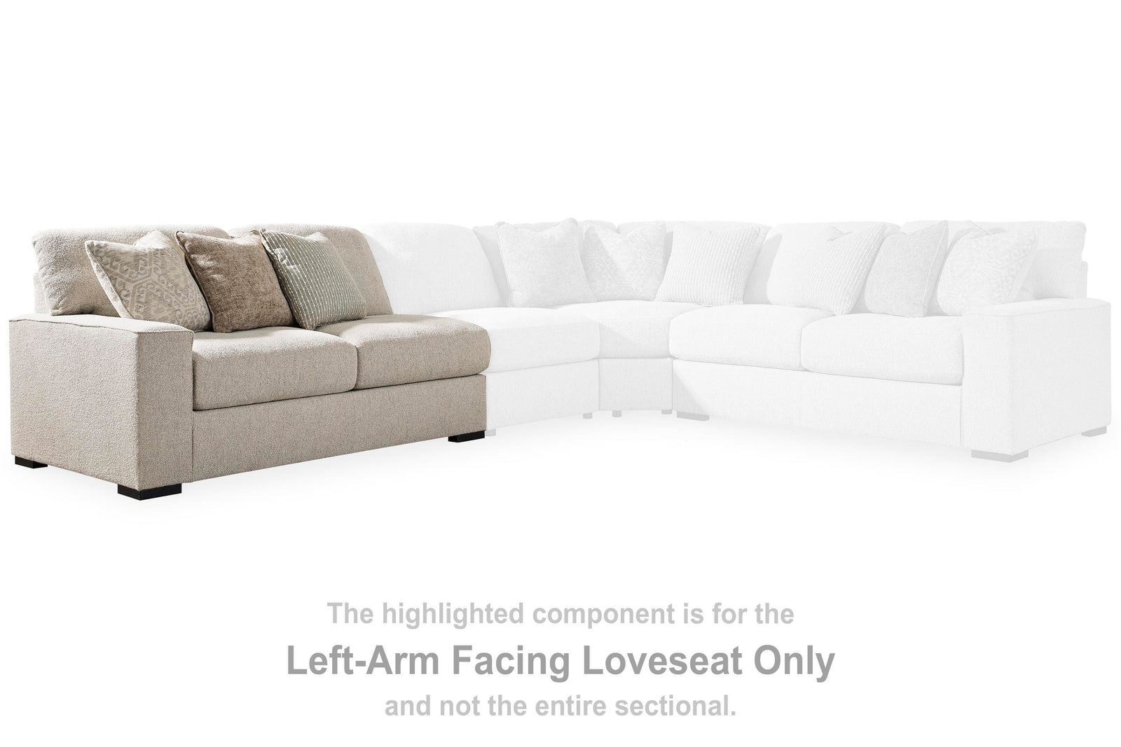 Ballyton Left-Arm Facing Loveseat - Beige (2)