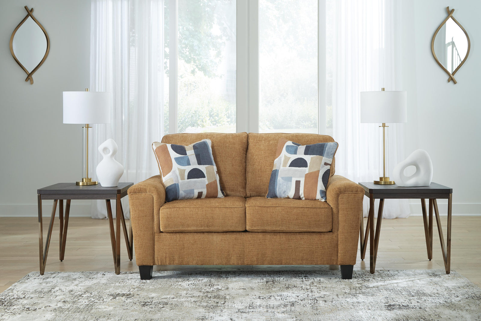 Erinslane Loveseat - Light Brown (2)