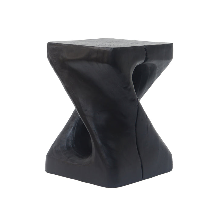 twisted-shape-side-table-with-wood-like-texture-in-black-magnesium-oxide