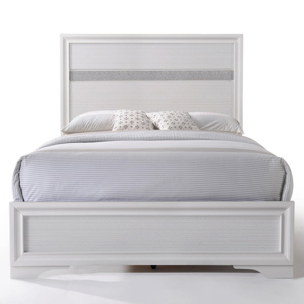 Naima Twin Bed in White Finish