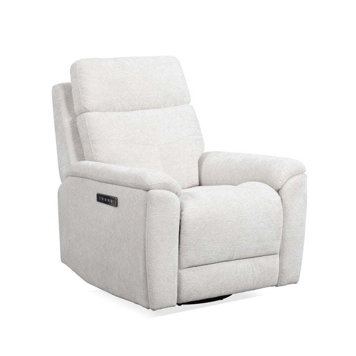 Refined Power Swivel Gliding Recliner With Power Headrest &amp; Lumbar Pearl