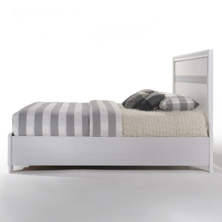 Naima Queen Bed with Storage in White