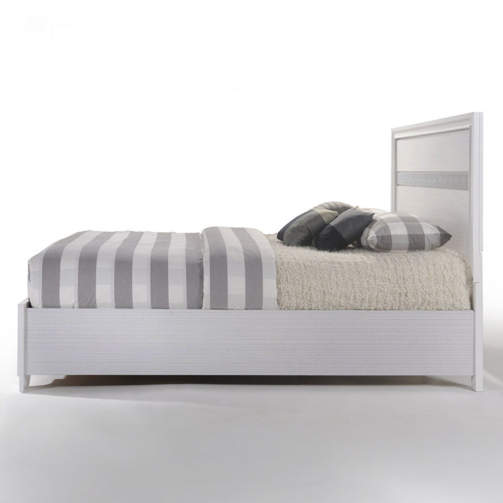 Naima Queen Bed with Storage in White
