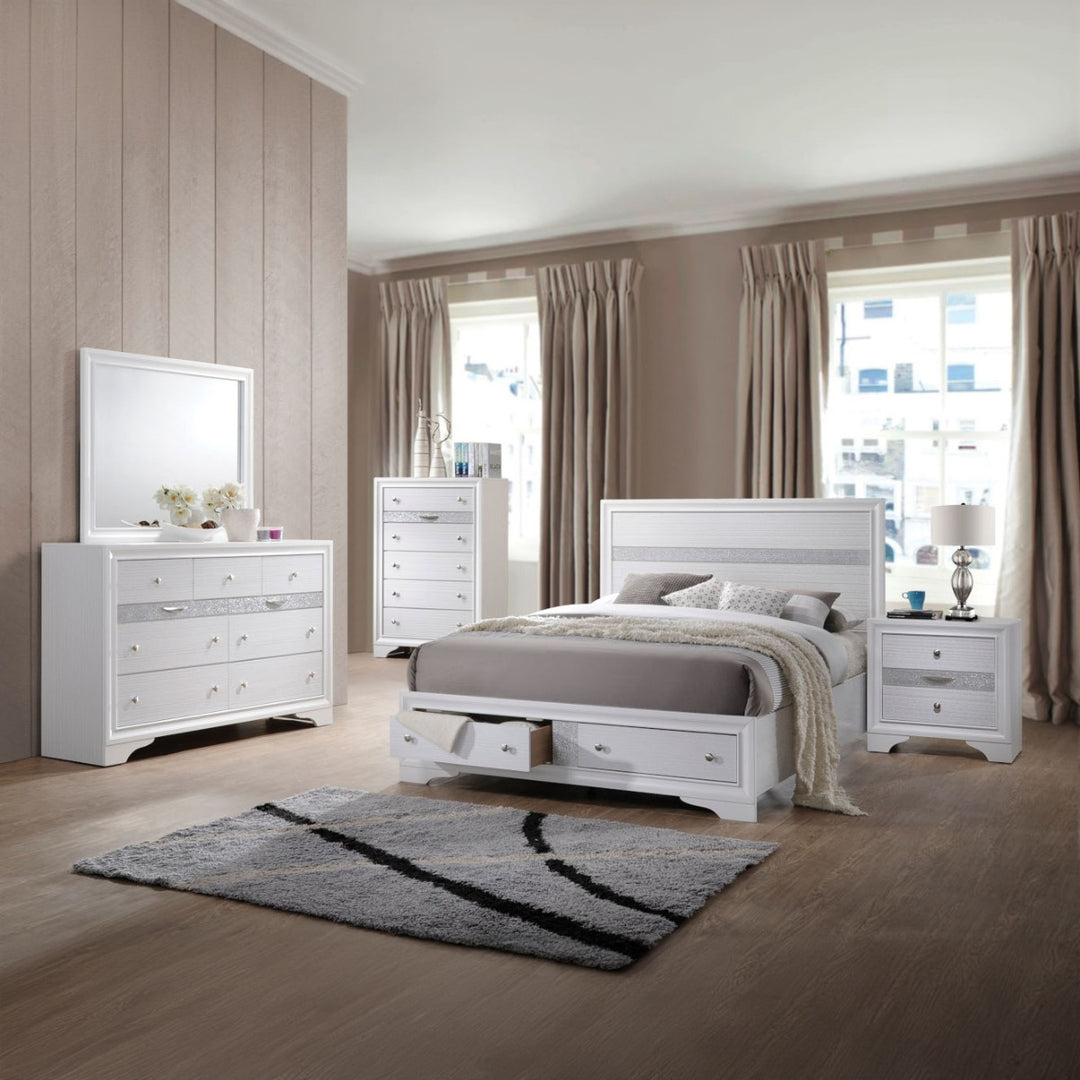 Naima Nightstand in White - lifestyle
