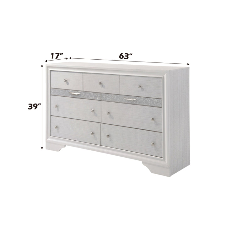Naima Dresser in White - dimensions