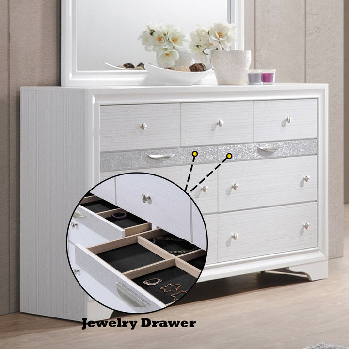 Naima Dresser in White - features