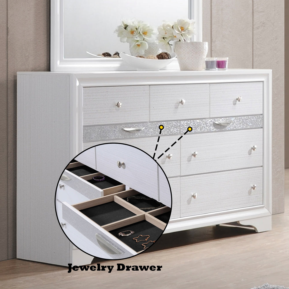 Naima Dresser in White - features