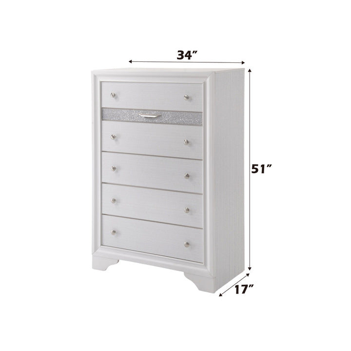 Naima Chest in White - dimensions