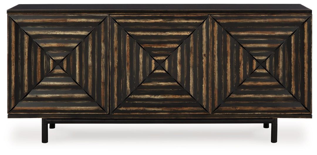 Fair Ridge - Accent Cabinet - Distressed Black