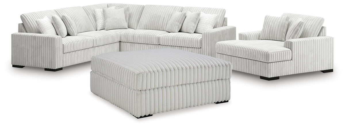 Stupendous 4-Piece Sectionals and Ottoman - Alloy (1)