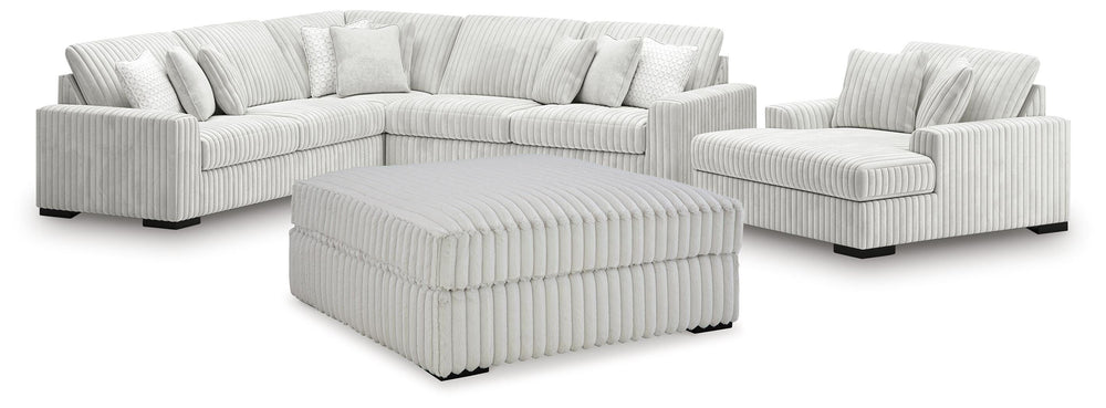 Stupendous 4-Piece Sectionals and Ottoman - Alloy (1)