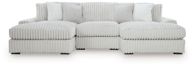Stupendous 3-Piece Sectional with Double Chaise