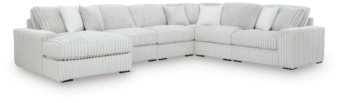 Stupendous 6-Piece Sectional with Chaise - Alloy (1)