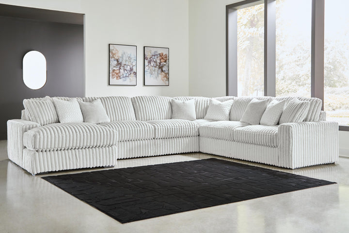 Stupendous 5-Piece Sectional with Chaise - Alloy (2)