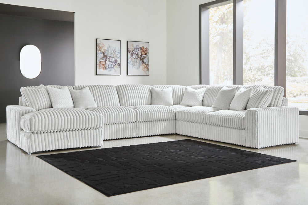 Stupendous 5-Piece Sectional with Chaise - Alloy (2)