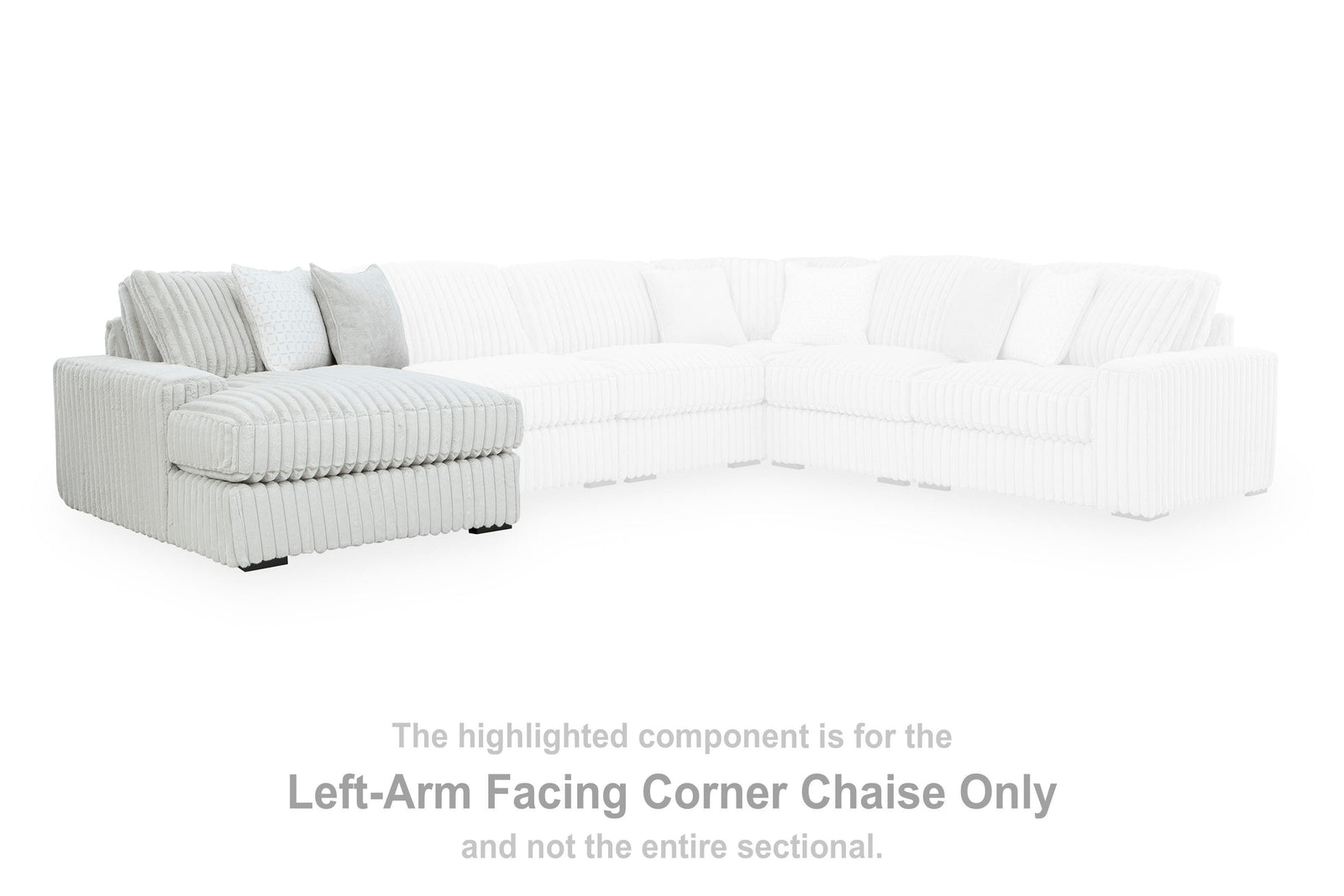 Stupendous Left-Arm Facing Corner Chaise - Gray (2)